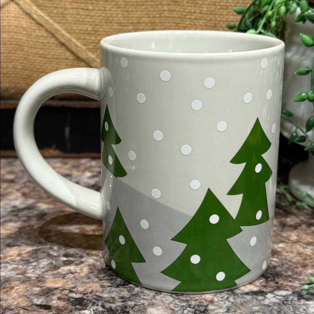 Crate&Barrel Snowman Mug - Red, White, and Gray